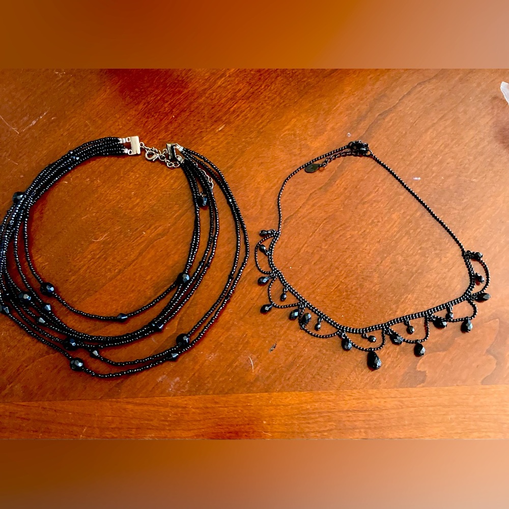 Lot of 2 necklaces costume jewelry.